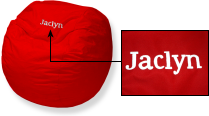 Sample Embroidered Name