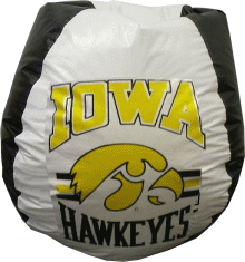 iowa hawkeyes, hawkeyes, bean bag chair, university, iowa, college