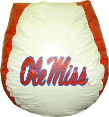 ole, miss, rebels, university, mississippi, bean bag chair, um
