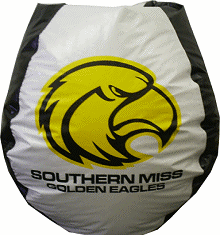 southern, miss, golden eagles, mississippi, university, bean bag chair
